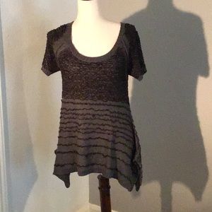 Funky print short sleeve tunic